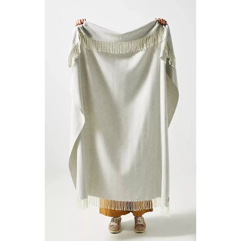Lands Downunder Italian Herringbone Throw Blanket Gray Soft & Cozy‎ 60x56 Inches